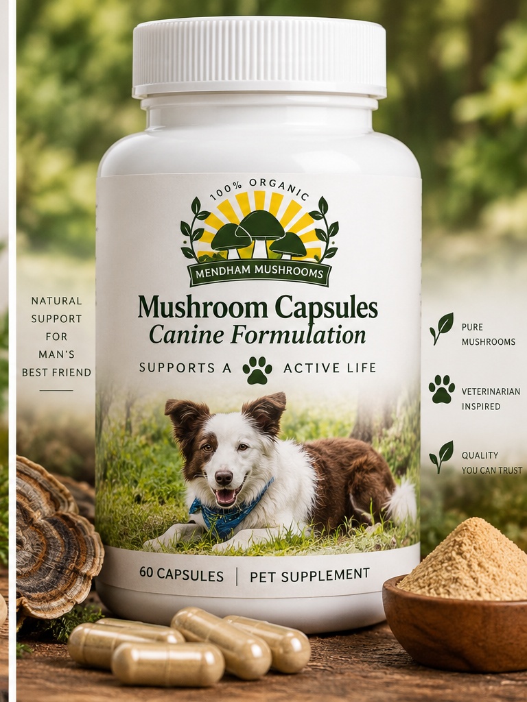 Turkey Tail Mushroom Capsules canine formulation product image